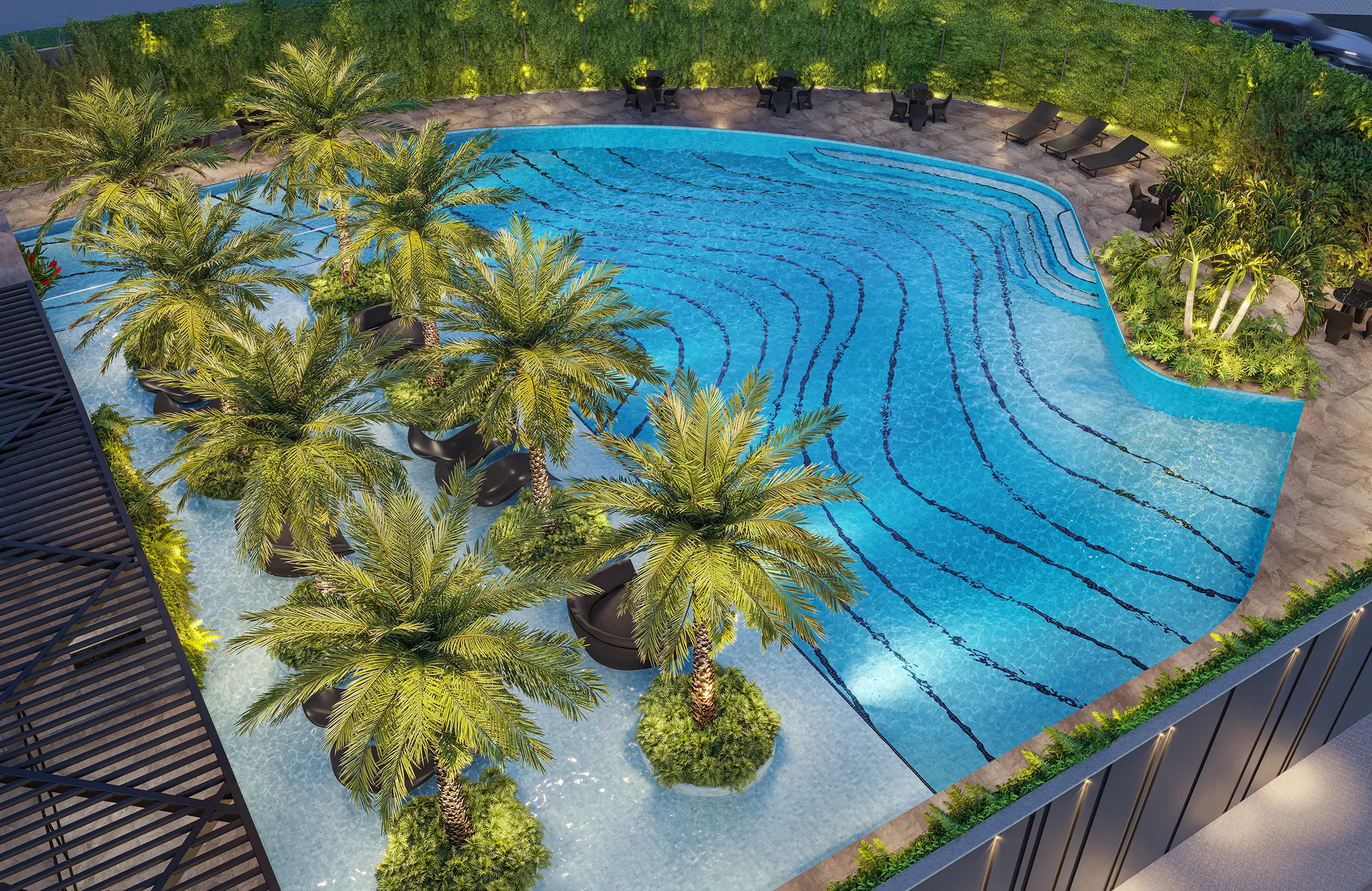 ILUSTRAÇÃO ARTÍSTICA - PISCINA