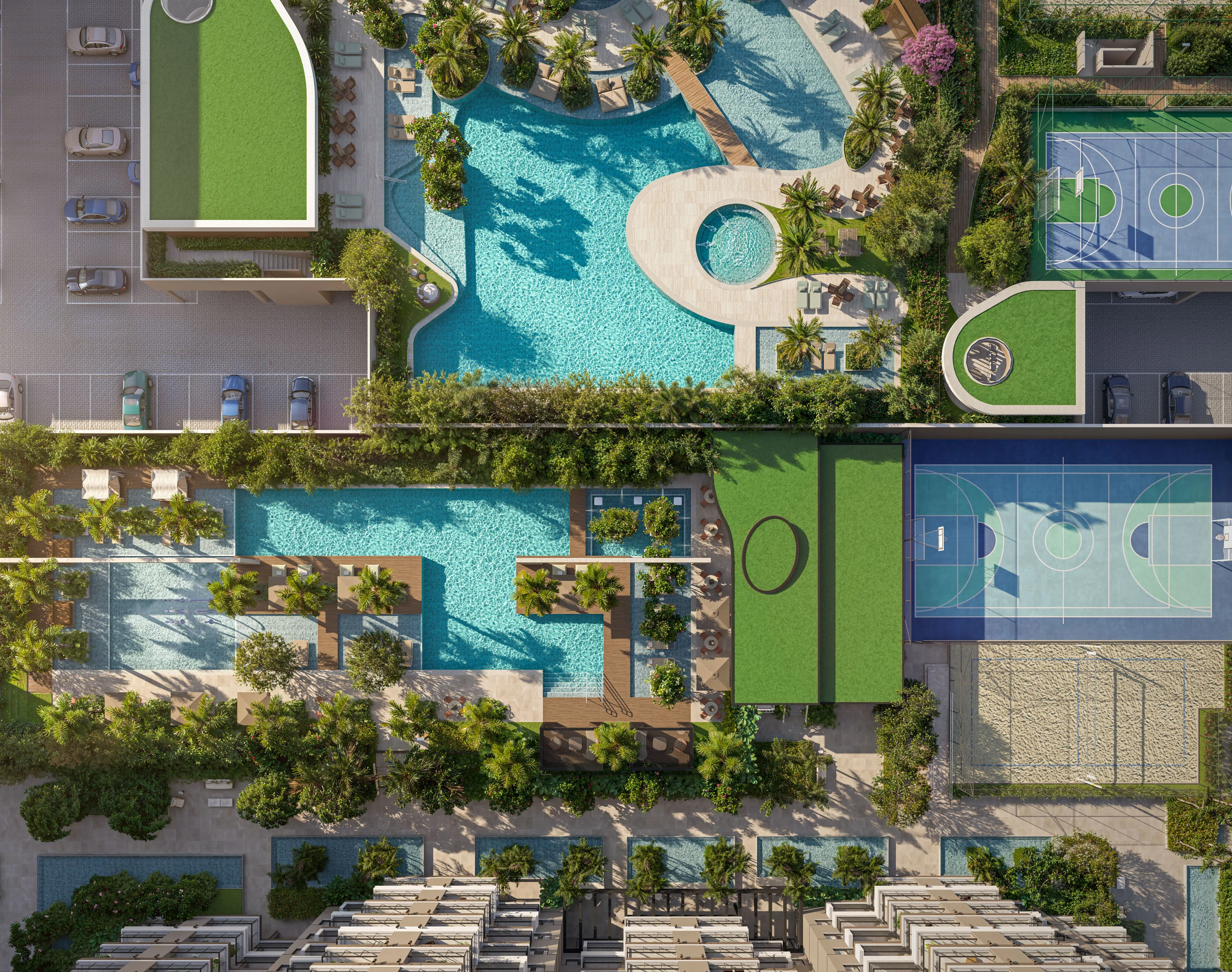 Ilustração artística Voo Piscina Geral