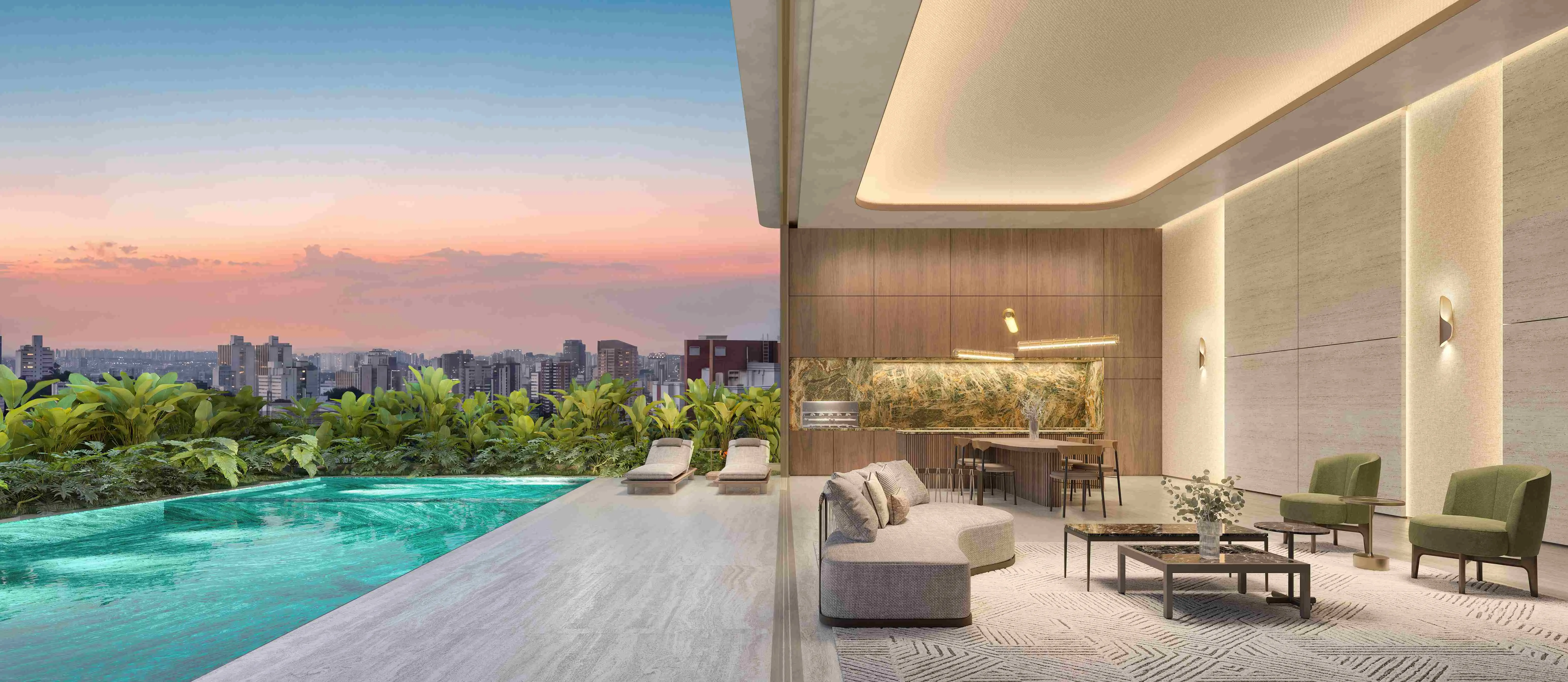 Perspectiva Ilustrada Private Pool House